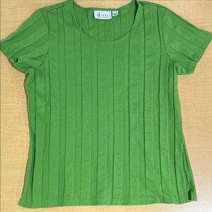 D.Co Vibrant Green Ribbed Women's Tee